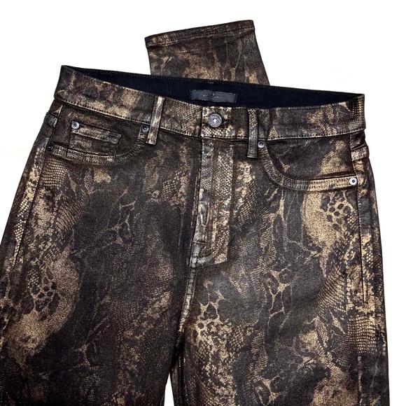 🚫SOLD! •NWOT |•7 FOR ALL MANKIND•| High-Waisted Ankle Snakeskin-Print Skinny - Picture 6 of 11